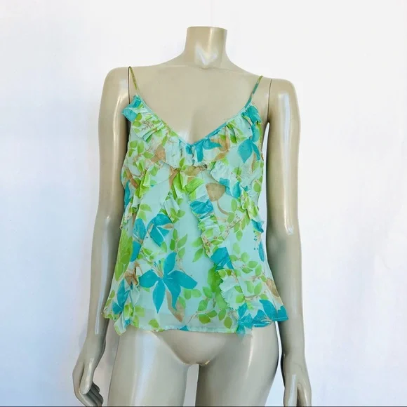 ZARA SILK CHIFFON TOP - Picture 4 of 10